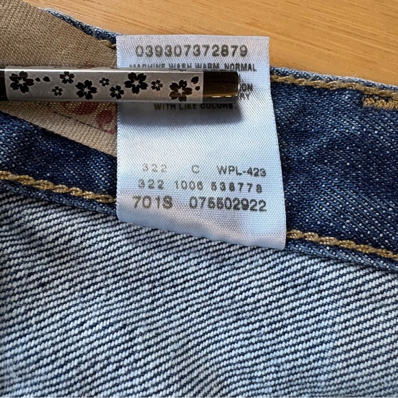 Levis 550 Utility Relaxed Jeans Mens Sz 33x34 Vintage Double Knee Denim Y2K - Picture 11 of 11